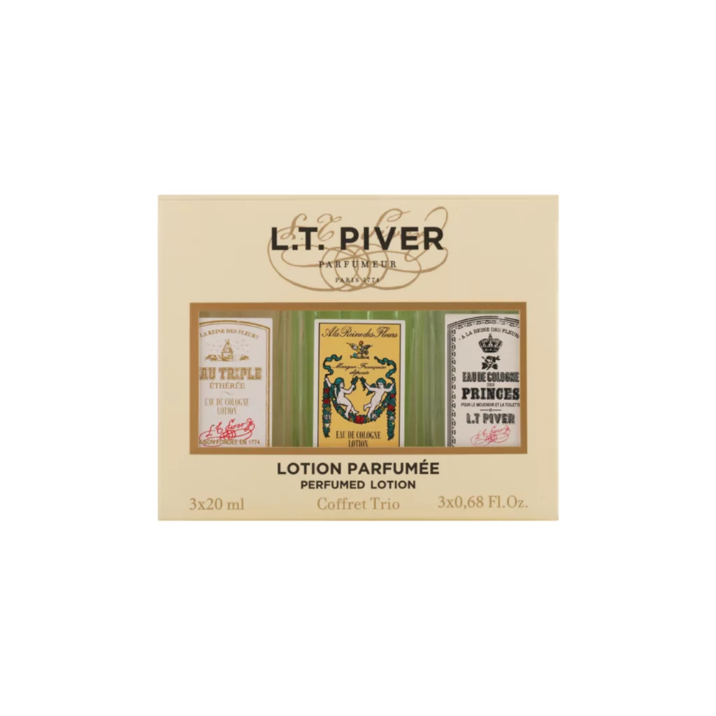 Coffret Trio Historique L.T. Piver – 3 eaux de Cologne emblématiques