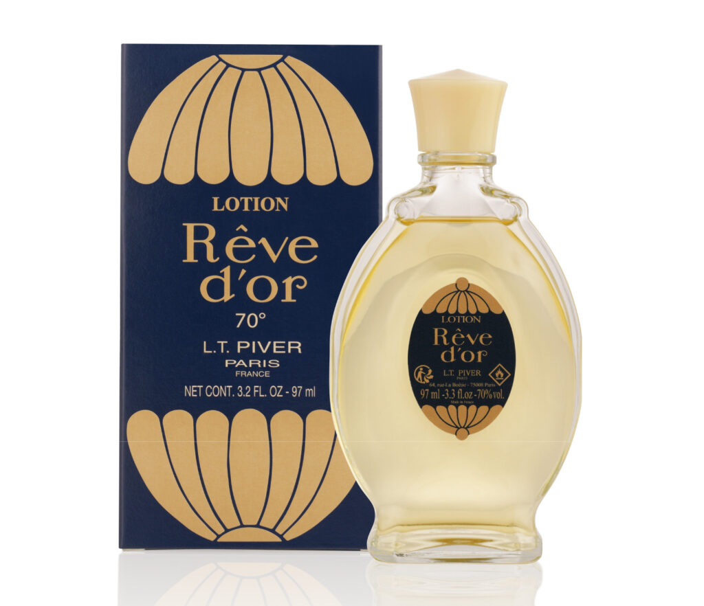 Flacon et étui Rêve d’Or par L.T. Piver