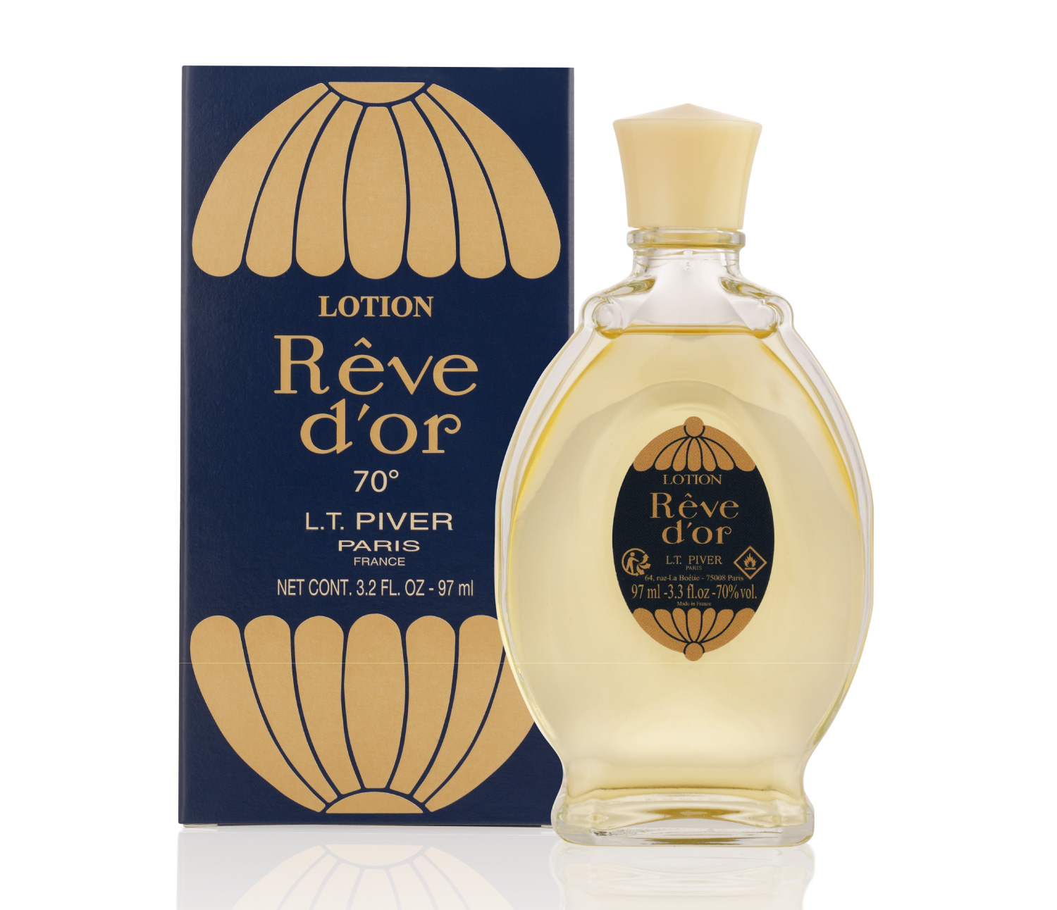 Flacon et étui Rêve d’Or par L.T. Piver