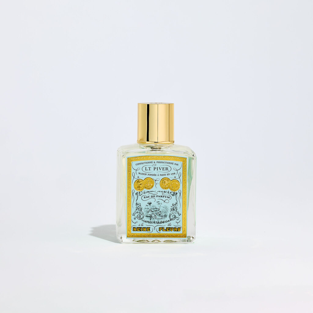 Flacon de l’eau de parfum A la Reine des Fleurs de la Maison L.T. Piver