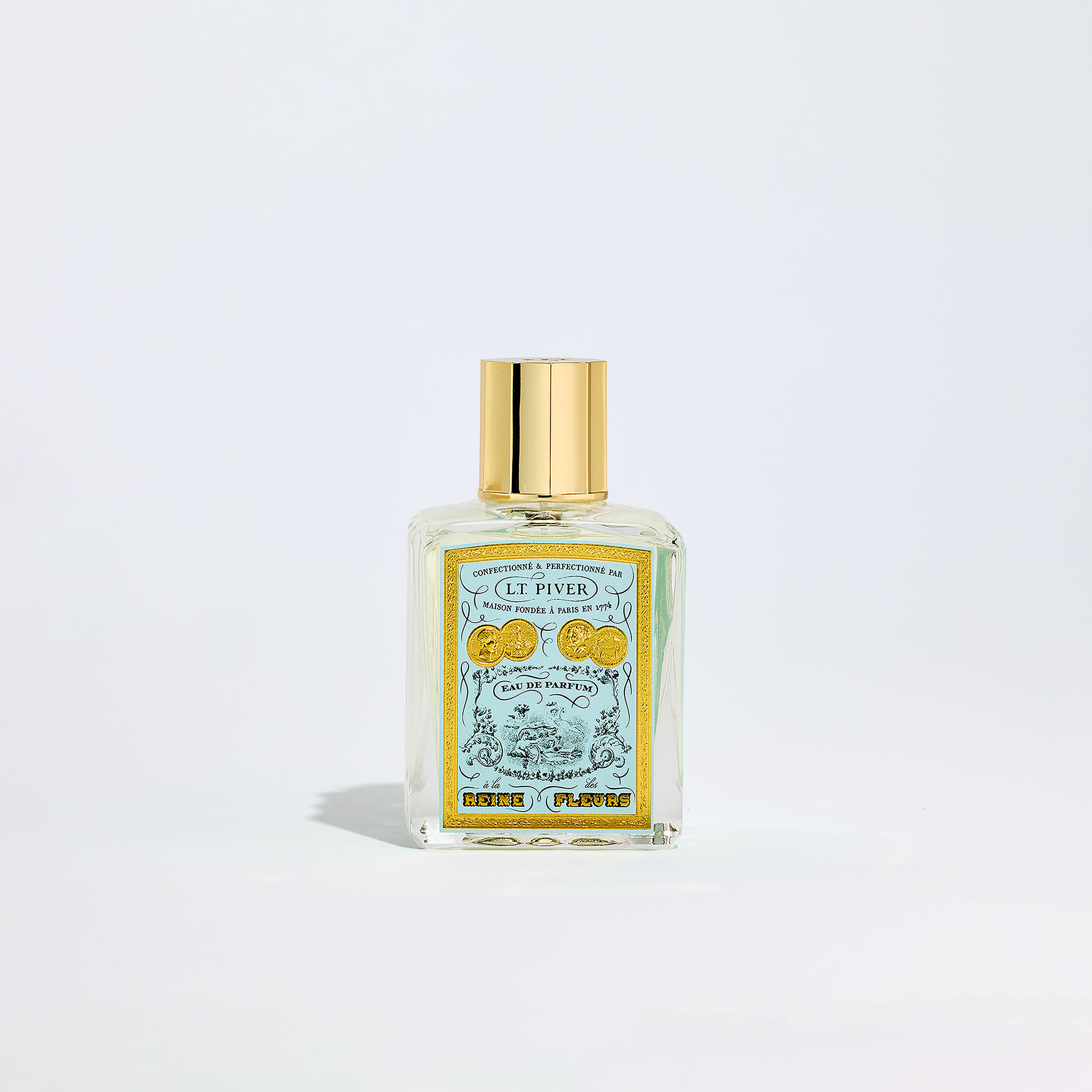 Flacon de l’eau de parfum A la Reine des Fleurs de la Maison L.T. Piver