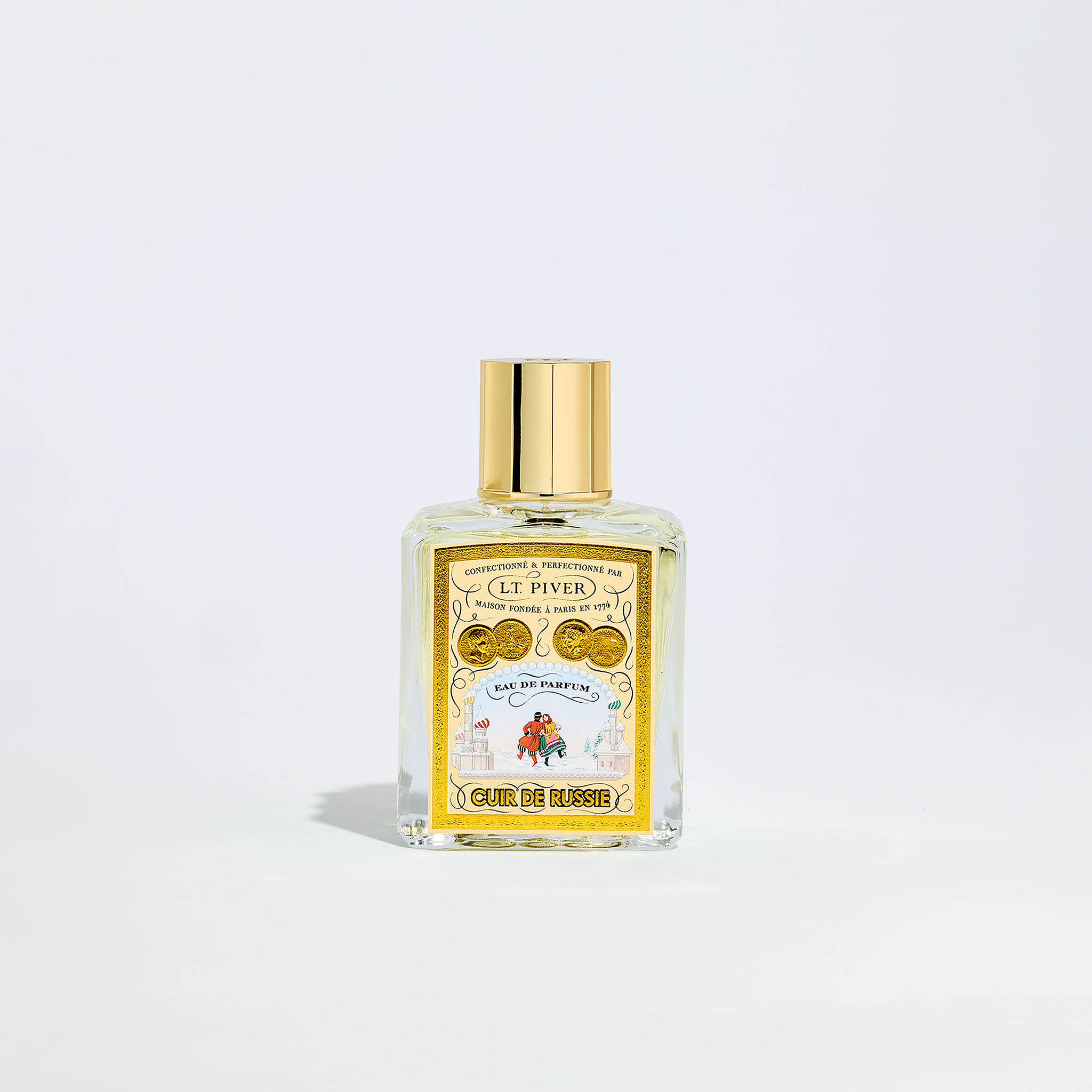 Flacon de l’eau de parfum Cuir de Russie de la Maison L.T. Piver