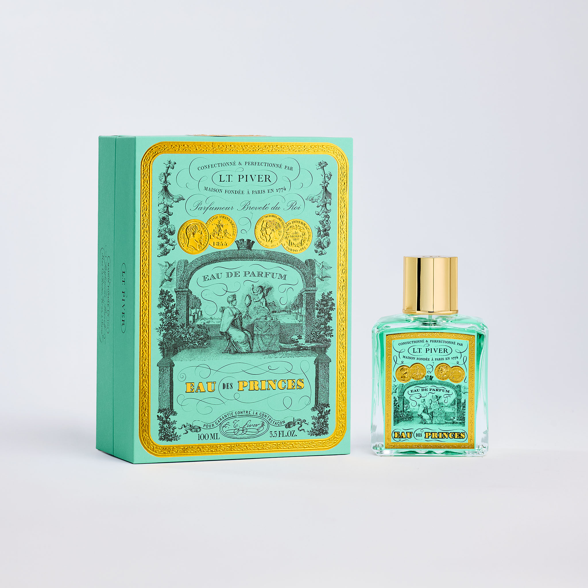 Eau de parfum Eau des Princes de la Maison L.T. Piver avec son coffret