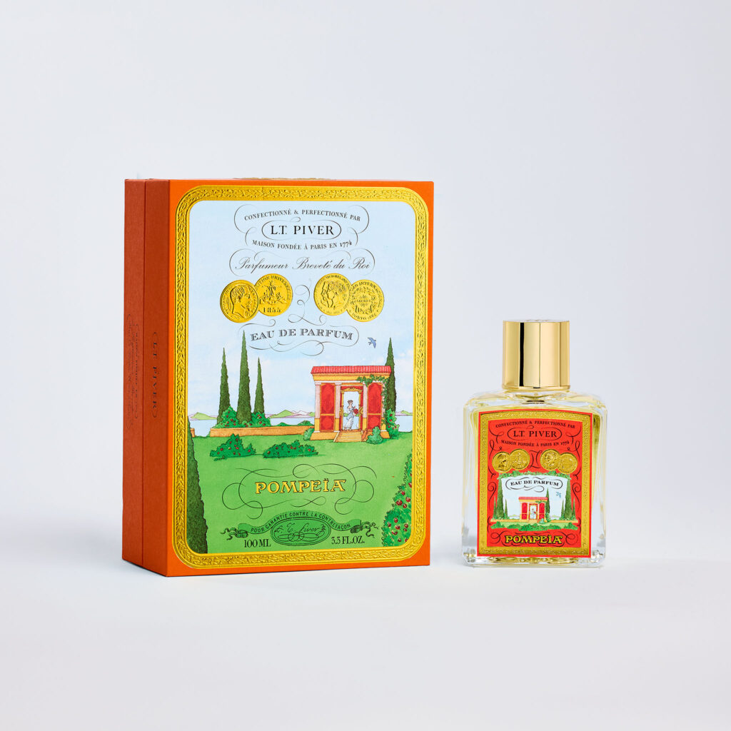 Eau de parfum Pompéia de la Maison L.T. Piver avec son coffret